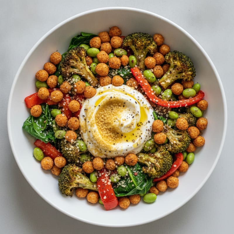 Roasted Vegetable and Chickpea Bowl