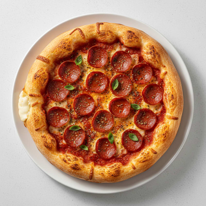 Crispy Pepperoni Stuffed Crust Pizza
