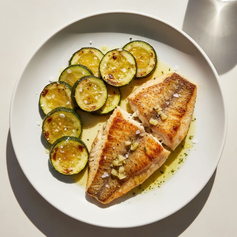 Seared Tilapia with Roasted Zucchini
