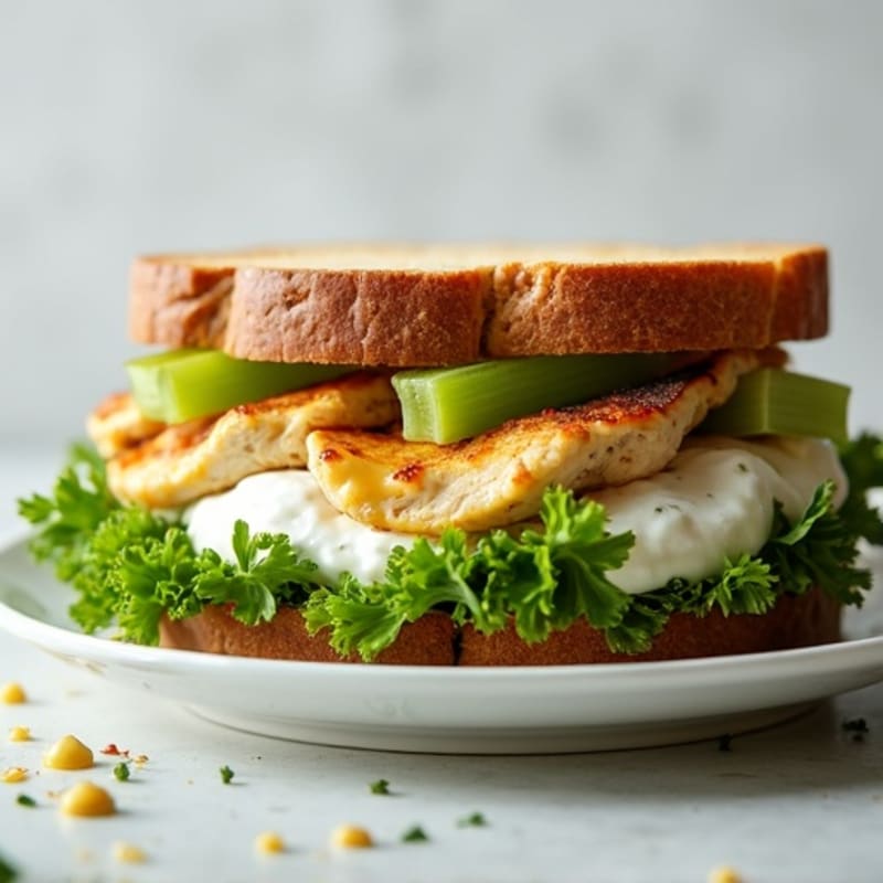 Herb-Roasted Chicken and Greek Yogurt Salad Sandwich