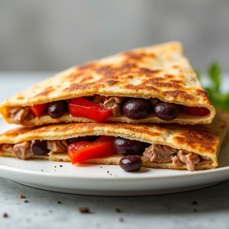 Crispy Whole Wheat Steak and Black Bean Quesadillas