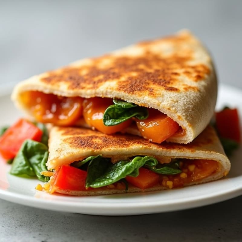 Healthy Crispy BBQ Chicken Quesadilla