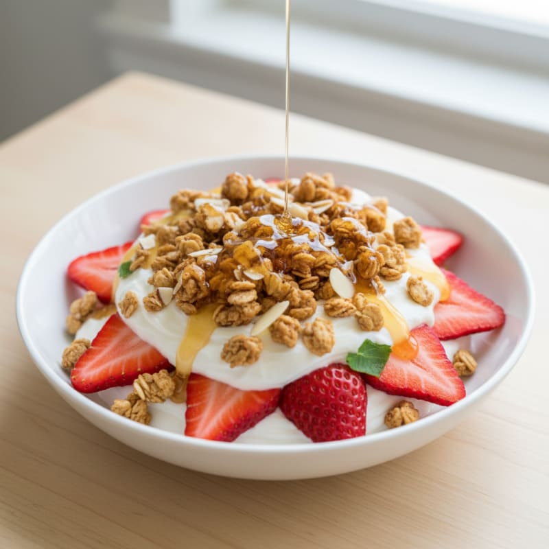 Creamy Greek Yogurt Parfait with Protein Granola