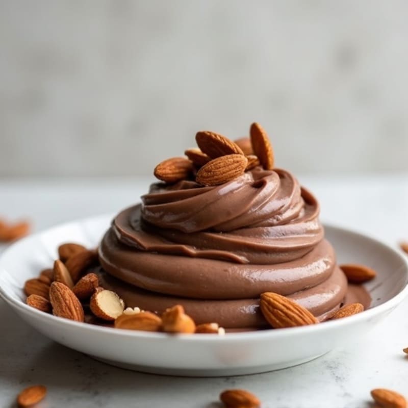 Silky Chocolate Protein Pudding with Almonds