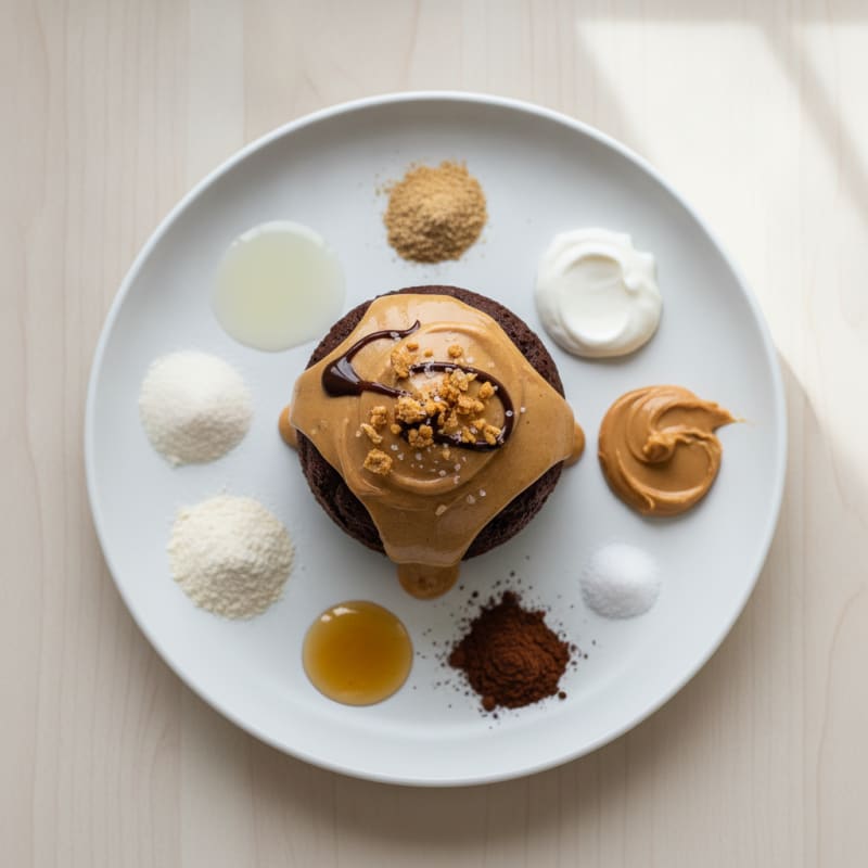 Chocolate Peanut Butter Protein Mug Cake
