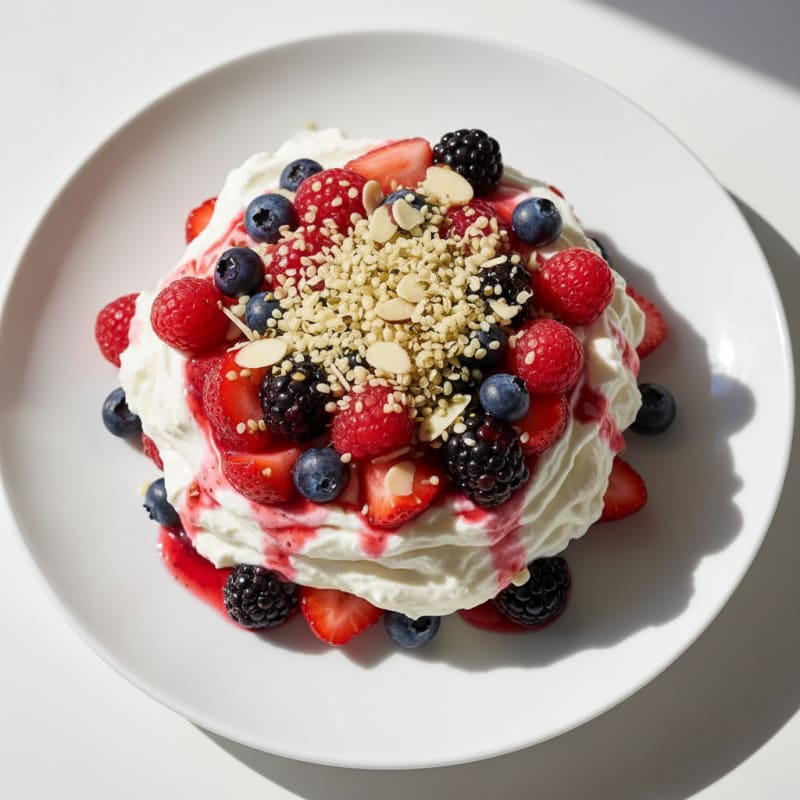 Greek Yogurt Protein Parfait with Mixed Berries