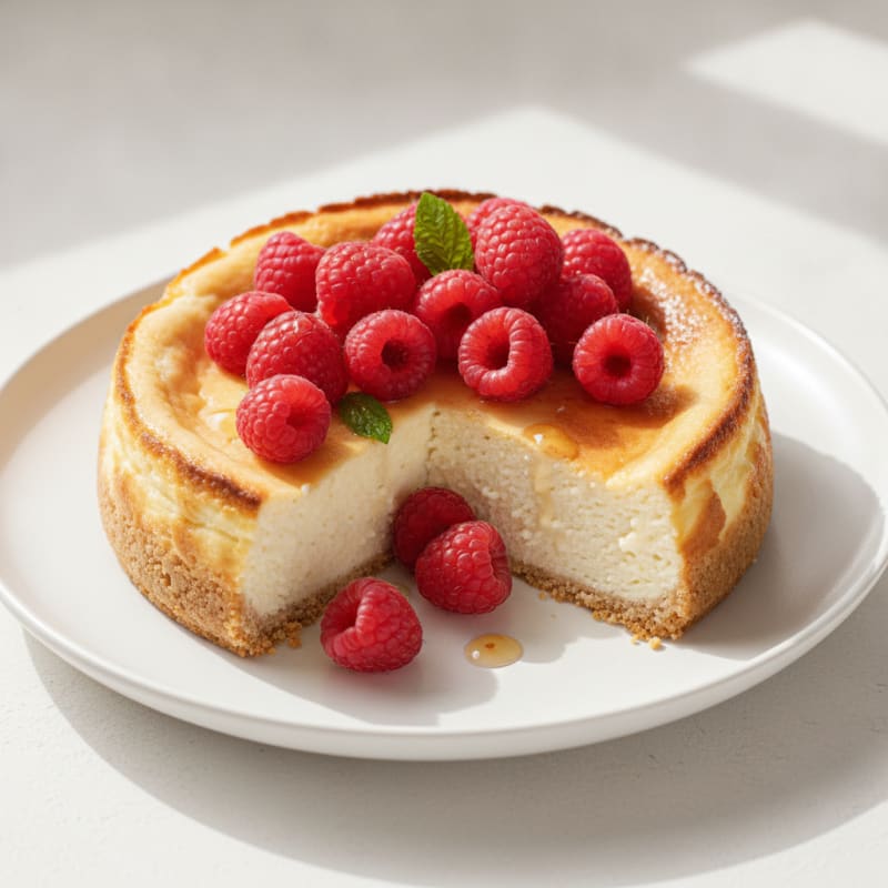 Silky Greek Yogurt Protein Cheesecake