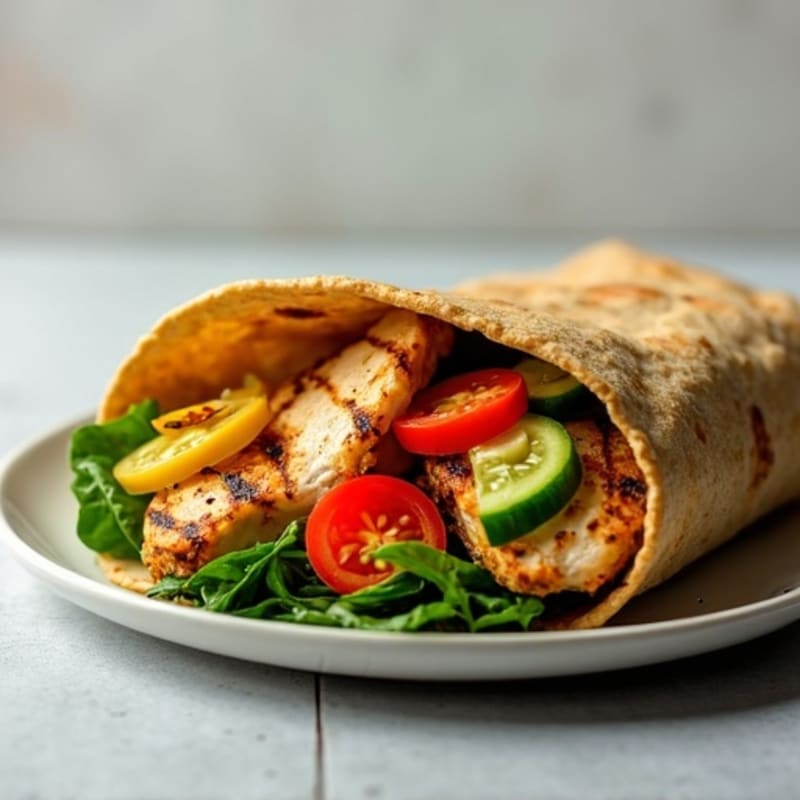 Grilled Chicken and Fresh Veggie Wrap