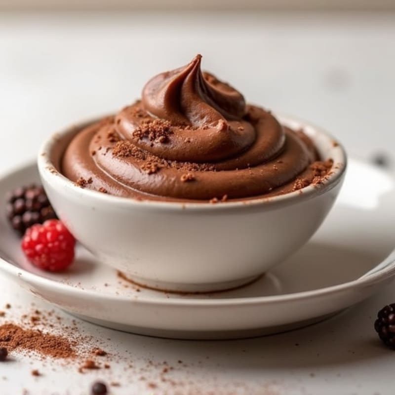 Silky Chocolate Protein Mousse with Almond Butter