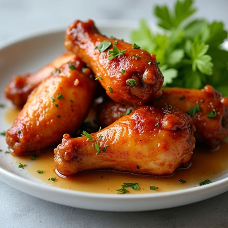 Crispy Roasted Chicken Wings with Sticky Honey-Garlic Glaze