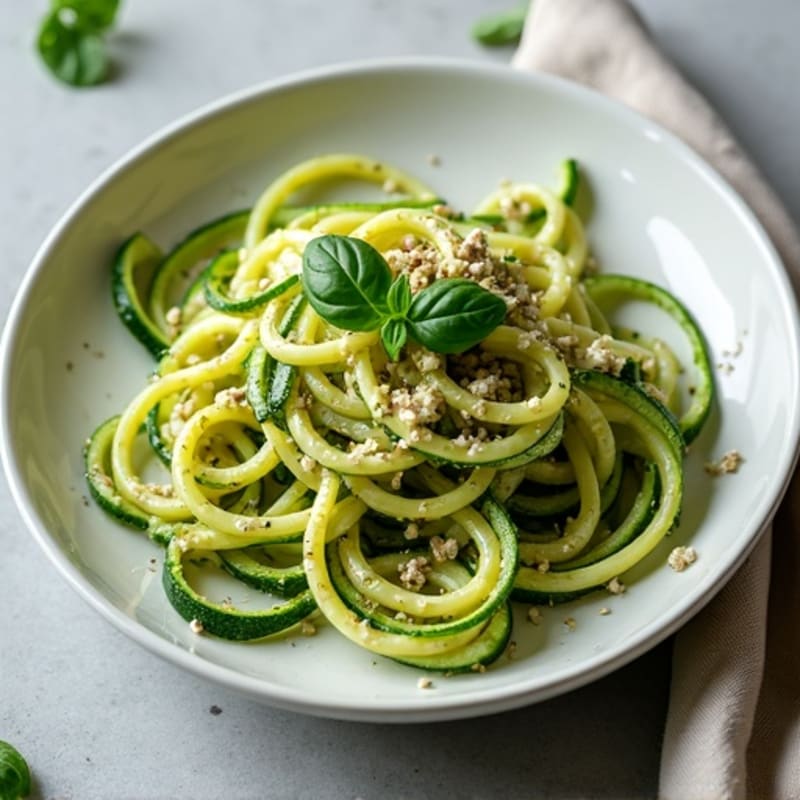 Creamy Vegan Pesto Zucchini Noodles