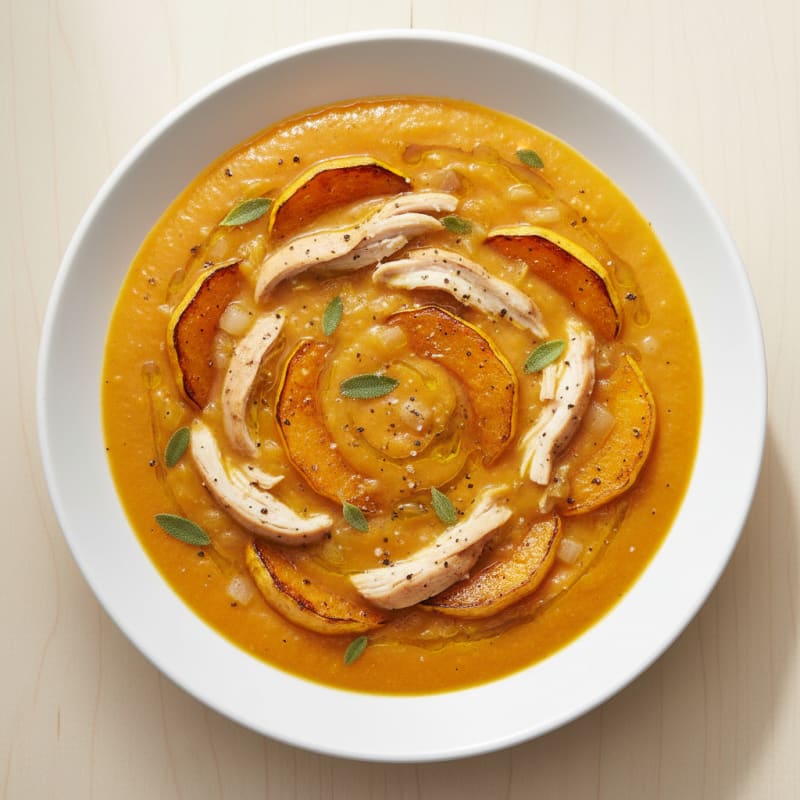 Roasted Butternut Squash Soup with Sage