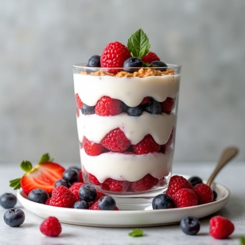 Creamy Greek Yogurt Protein Parfait with Mixed Berries