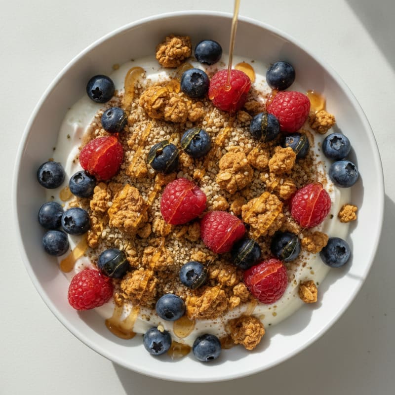 Greek Yogurt Berry Granola Bowl