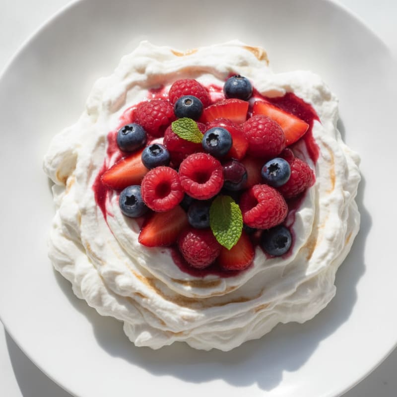 Silky Greek Yogurt Protein Mousse with Mixed Berries