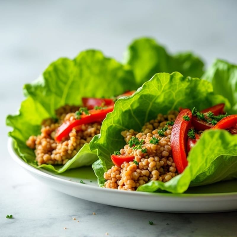 Ground Turkey Lettuce Wraps with Fresh Herbs
