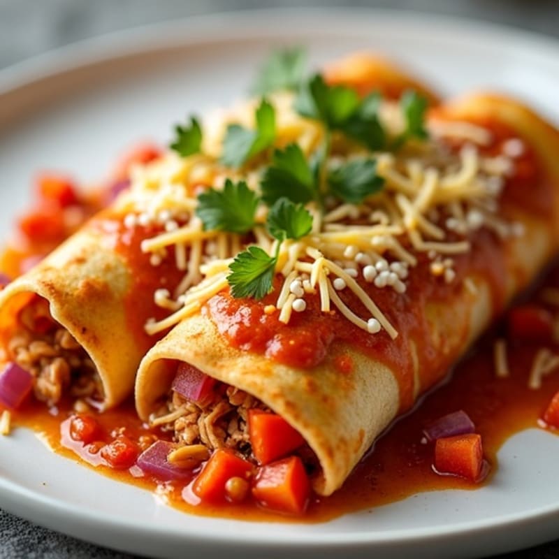 Chili-Spiced Shredded Chicken Enchiladas