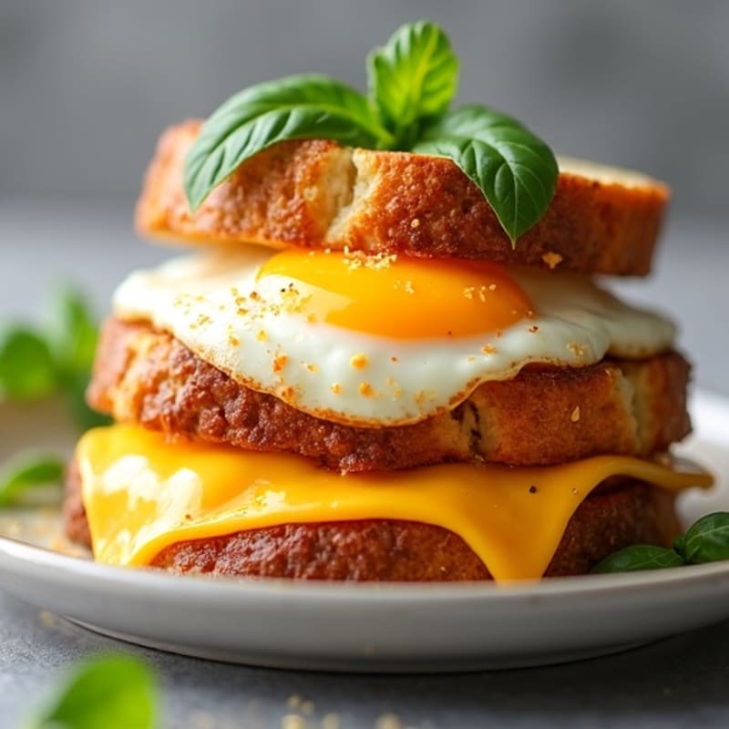 Crispy Three-Cheese Sourdough Stack