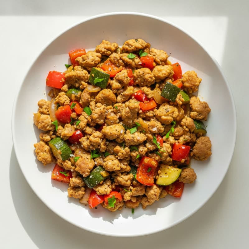 Savory Ground Turkey and Vegetable Skillet