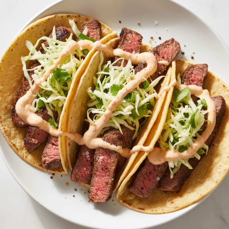 Seared Steak Tacos with Chipotle Crema