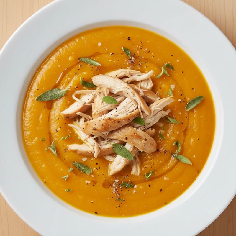 Roasted Butternut Squash Soup with Sage
