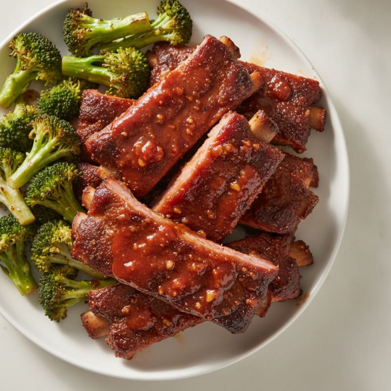 Smoked BBQ Ribs with Tangy Glaze