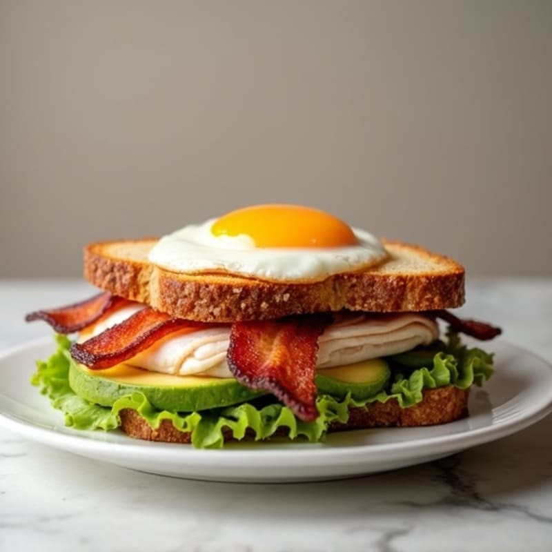 Crispy Bacon and Creamy Avocado Toasted Sandwich
