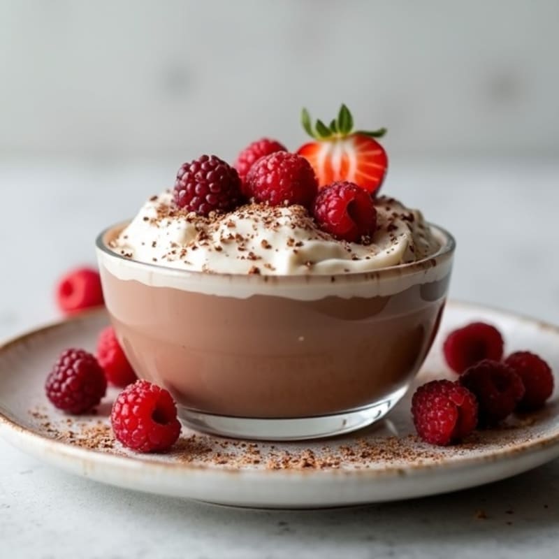 Silky Chocolate Protein Pudding with Greek Yogurt