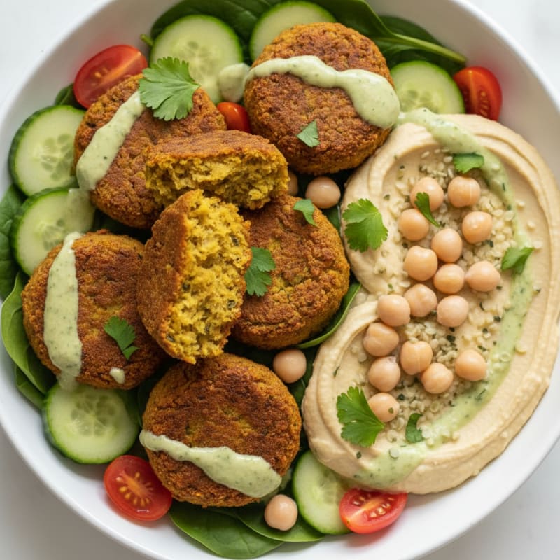 Falafel and Hummus Power Bowl