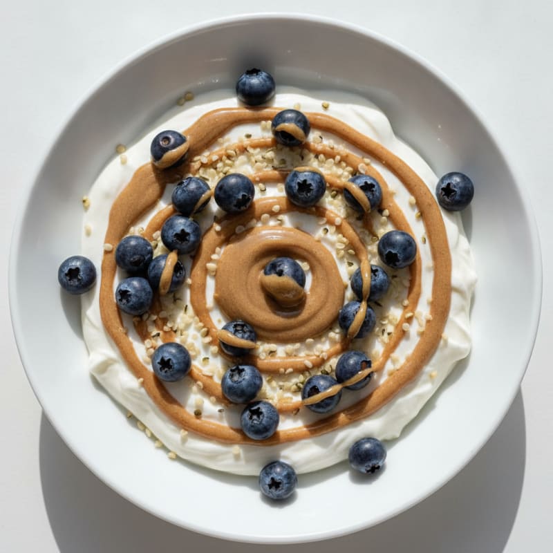 Creamy Greek Yogurt Bowl with Hemp Seeds and Almond Butter