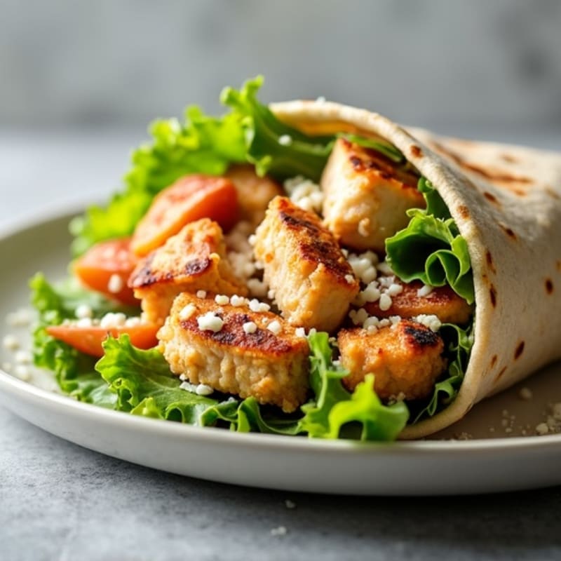 Crispy Chicken Caesar Salad Wrap