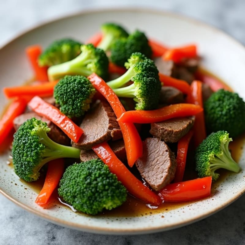 Lean Beef Stir Fry with Broccoli and Bell Peppers