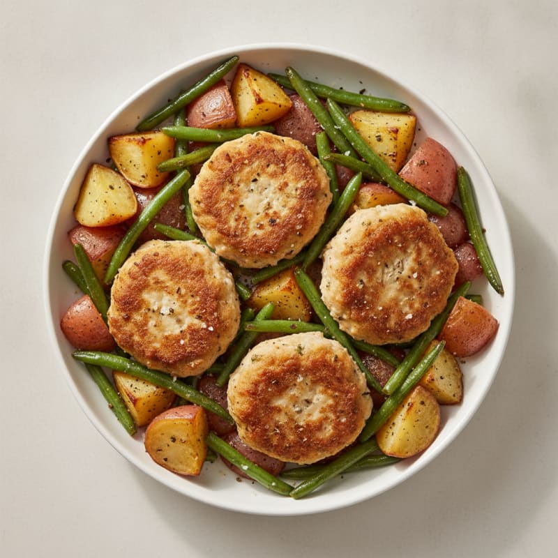 Sheet Pan Ground Chicken and Roasted Vegetables