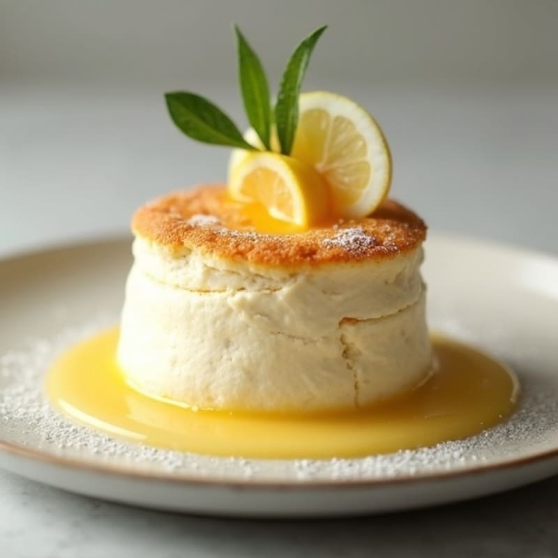 Egg White Protein Soufflé with Cactus Purée