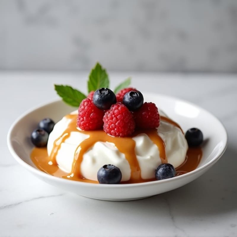 Silky Protein Greek Yogurt with Almond Butter and Berries