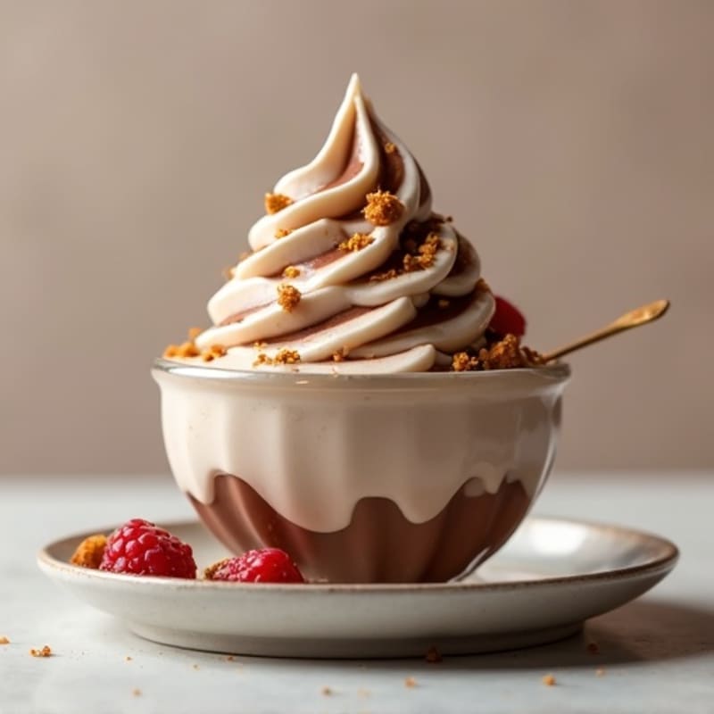 Chocolate Protein Greek Yogurt with Almond Butter Swirl