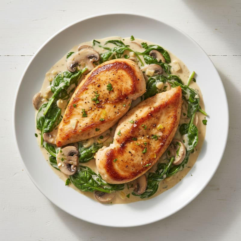 Creamy Lemon Herb Chicken Skillet