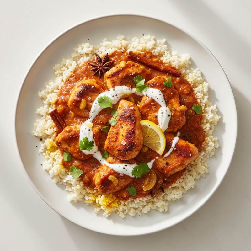 Indian Spiced Chicken with Tomato Cream Sauce