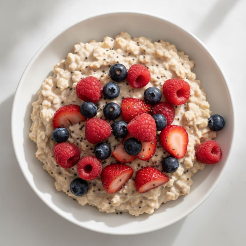 High-Protein Berry Overnight Oats