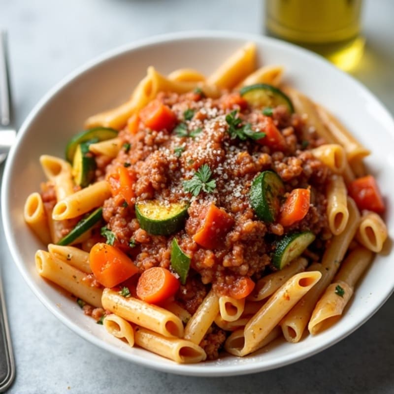 Lean Pork and Vegetable Pasta Bolognese