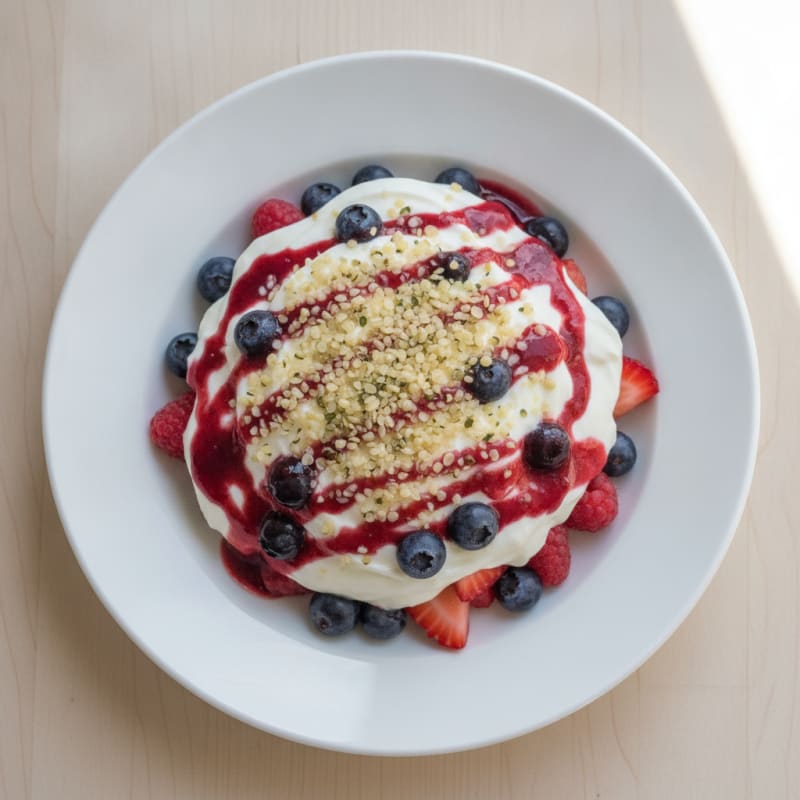 Greek Yogurt Protein Parfait with Mixed Berries