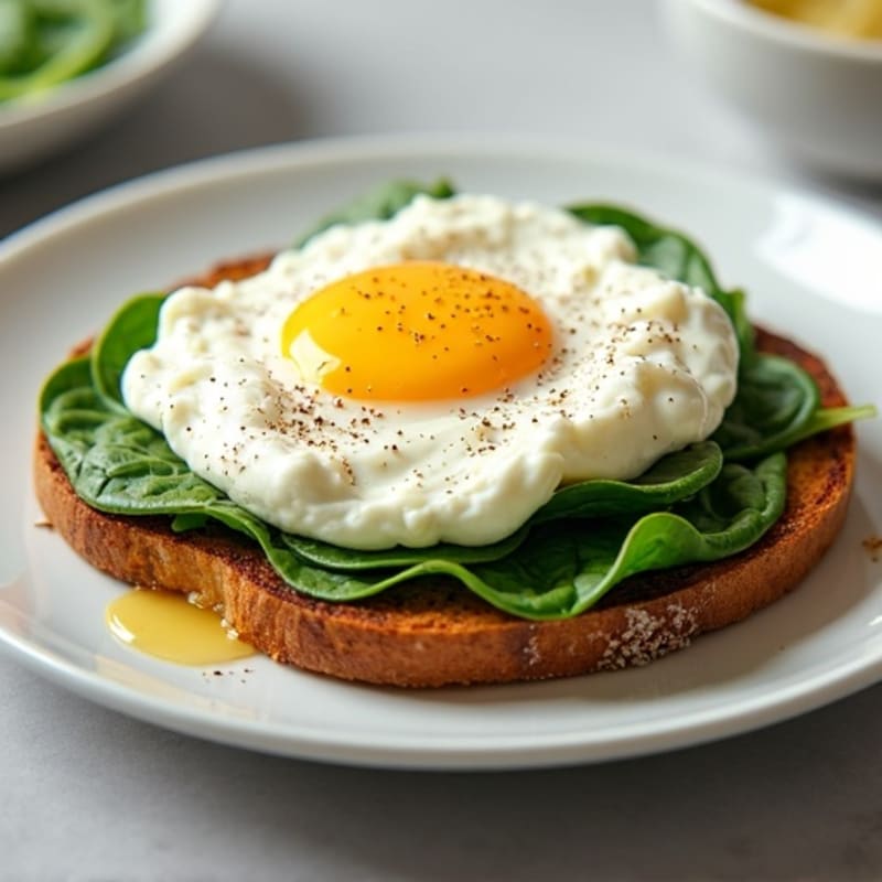 Fluffy Egg White Florentine Toast