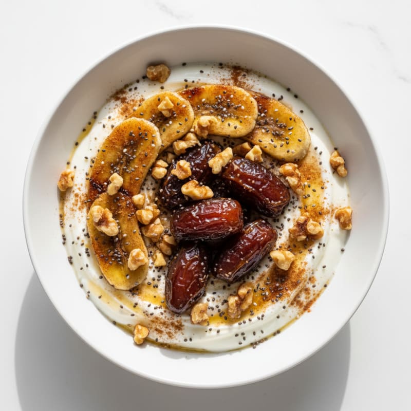 Yogurt Bowl with Grilled Dates and Banana