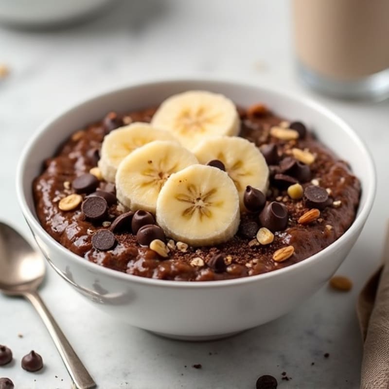 Velvety Dark Chocolate Protein Oatmeal