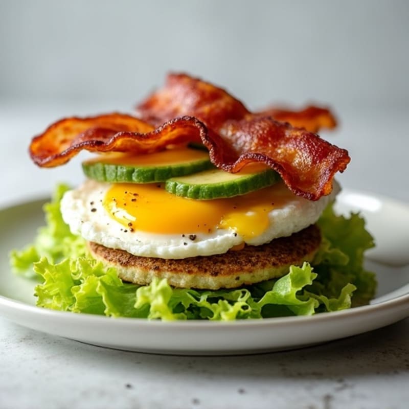 Crispy Turkey Bacon & Avocado Lettuce Stack