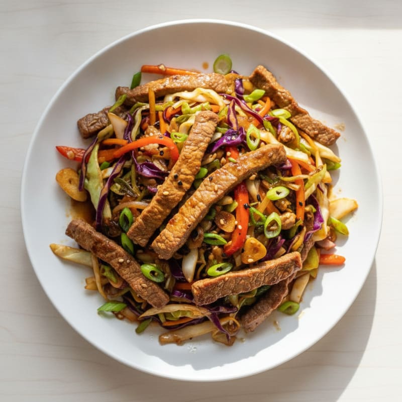 Steak and Cabbage Stir-Fry