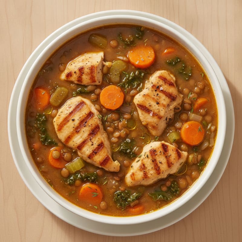 Hearty Lentil Soup with Garden Vegetables