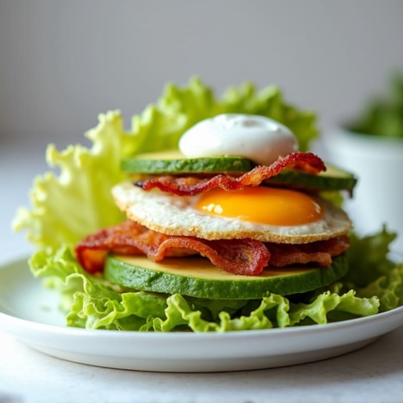 Crispy Turkey Bacon & Avocado Lettuce Stack