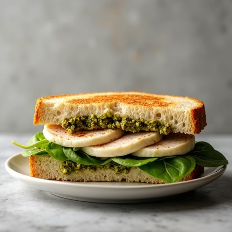 Herb-Pesto Turkey Panini with Fresh Mozzarella