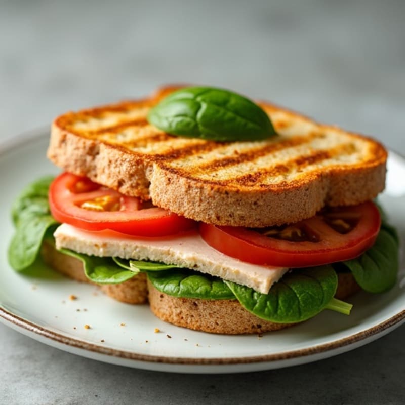 Crispy Grilled Turkey Pesto Sandwich